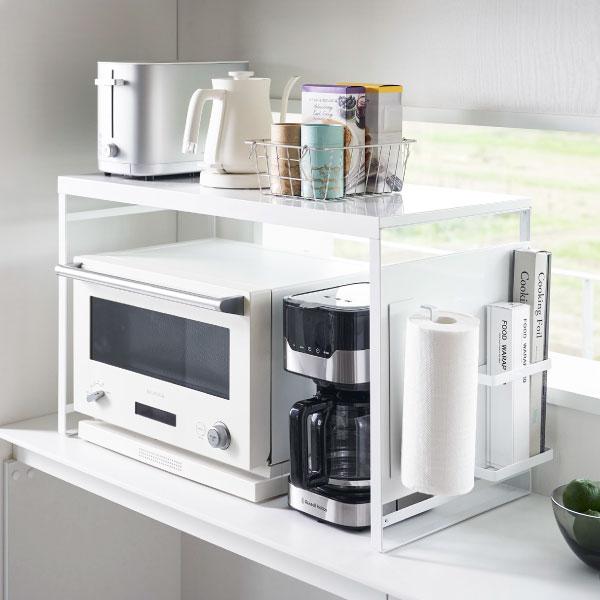 tower レンジラック おしゃれ 食器棚 レンジ台 キッチン棚