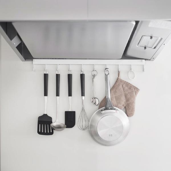 tower キッチンツールフック おしゃれ 調理器具収納 スリム レンジ下