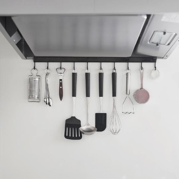 tower キッチンツールフック おしゃれ 調理器具収納 スリム レンジ下