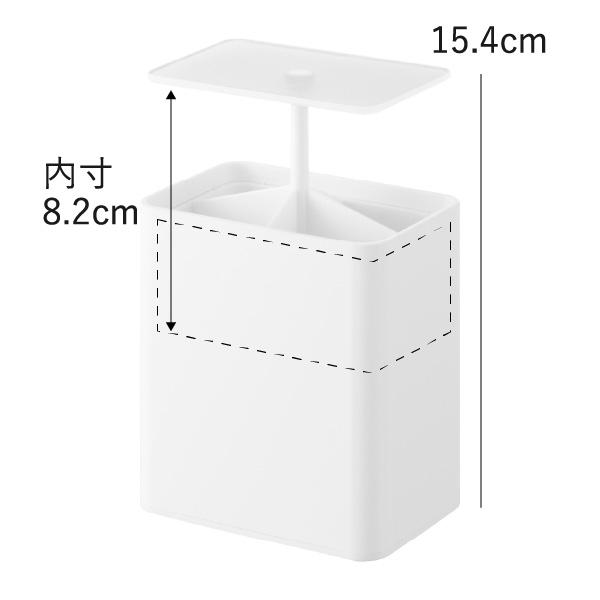 綿棒 プラスチックケース入り tower 綿棒ケース 綿棒入れ おしゃれ プッシュ式 ワンタッチ ワン