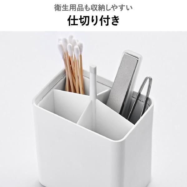 tower 綿棒ケース 綿棒入れ おしゃれ プッシュ式 ワンタッチ ワン