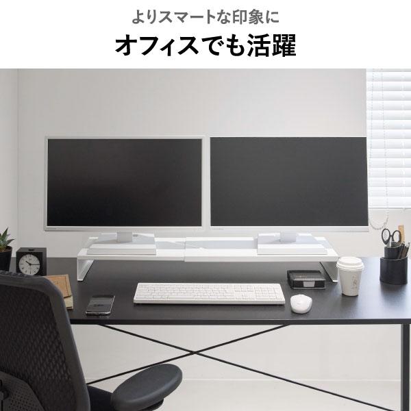 パソコンデスク ゲーミングデスク ラック＆コンセントプリンター台付き(ホワイト) サンワダイレクト本店 サンワサプライ【オフィス・PC周辺通販】