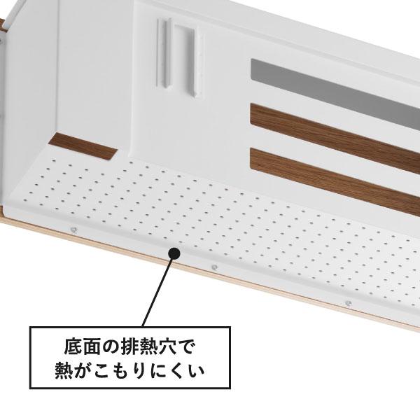 テレビ周り収納 ルーター収納 ケーブルボックス おしゃれ コンセント コード 隠し モデム 配線 木製 山崎実業 壁付けテレビ周辺機器収納ボックス タワー tower_6
