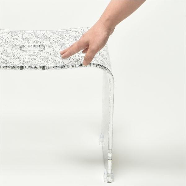 センコー バスチェア アクリル クリア おしゃれ バスチェアー お風呂