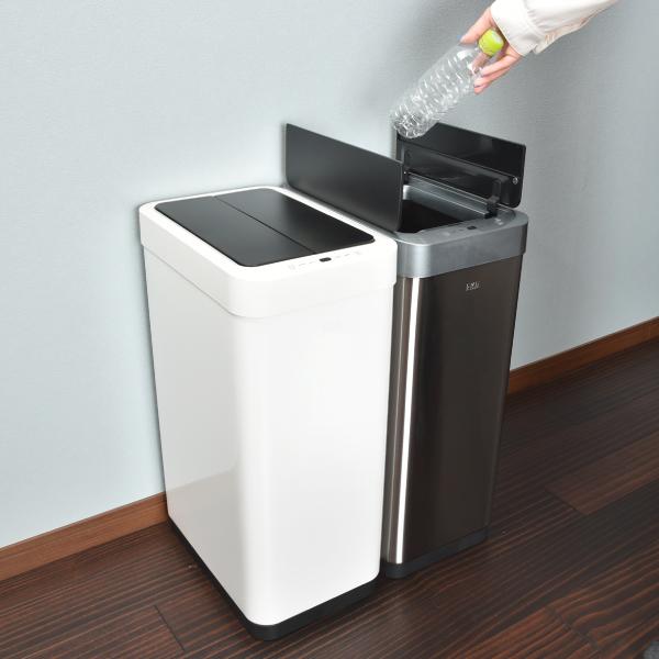 電動　ゴミ箱 ダストボックス 45L  ふた付き 角型 お手入れ簡単 大容量 EKO ゴミ箱 おしゃれ ごみ箱 ダストボックス 自動開閉 45