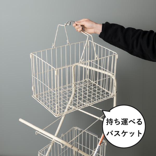 DULTON（ダルトン） ランドリーバスケット 2段 洗濯カゴ ワゴン