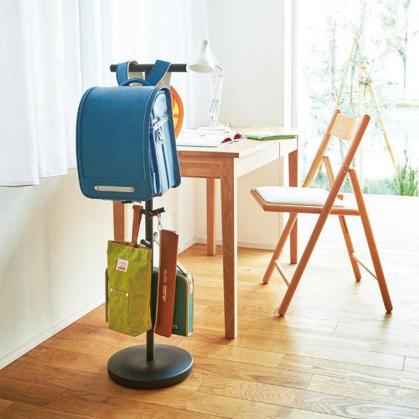 山崎実業 ランドセルラック スリム 二人用 おしゃれ ポールハンガー
