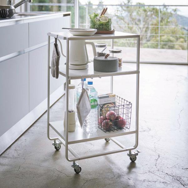 tower キッチンワゴン キャスター付き おしゃれ スリム 3段 炊飯器