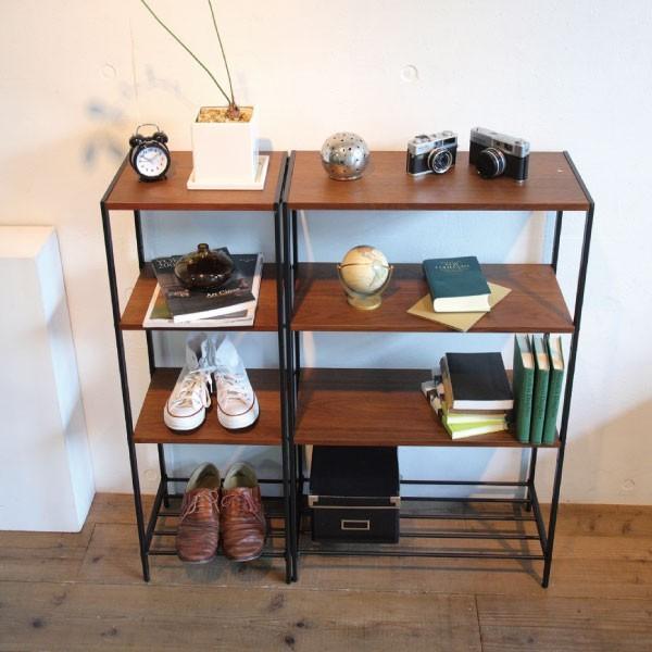 ICHIBA スチールスリムラック 4段 ラック 棚 スリム おしゃれ