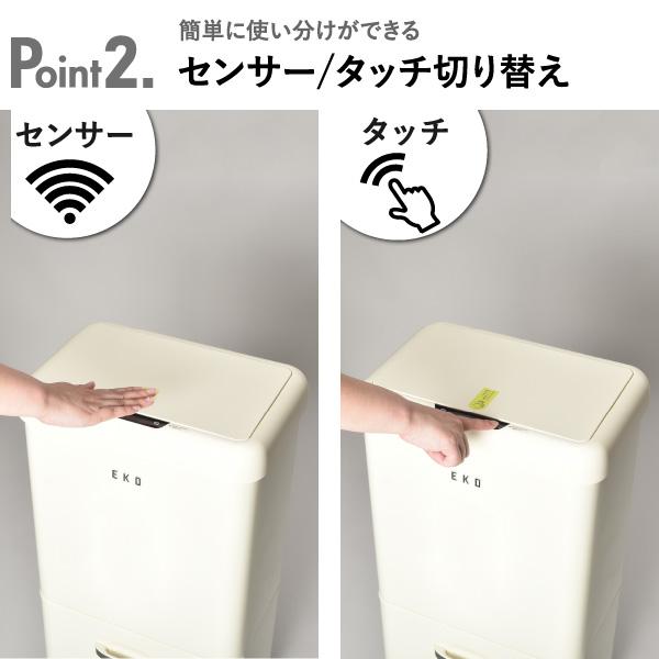 EKO（イーケーオー） ゴミ箱 センサー 自動開閉 おしゃれ シンプル
