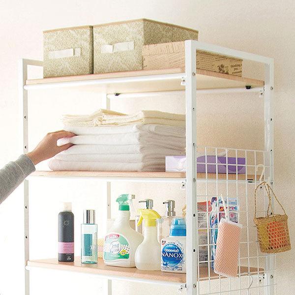 宮武製作所 洗濯機ラック 3段 縦型洗濯機 伸縮 幅60 おしゃれ