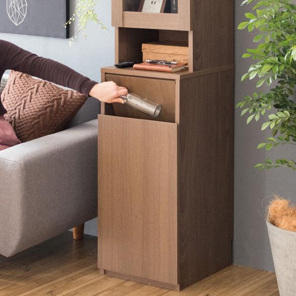 木目調　ゴミ箱 45リットル スリム ごみ箱 スイング式ダストボックス　北欧風 宮武製作所 ゴミ箱 おしゃれ 45リットル キッチン収納 スリム 食器棚