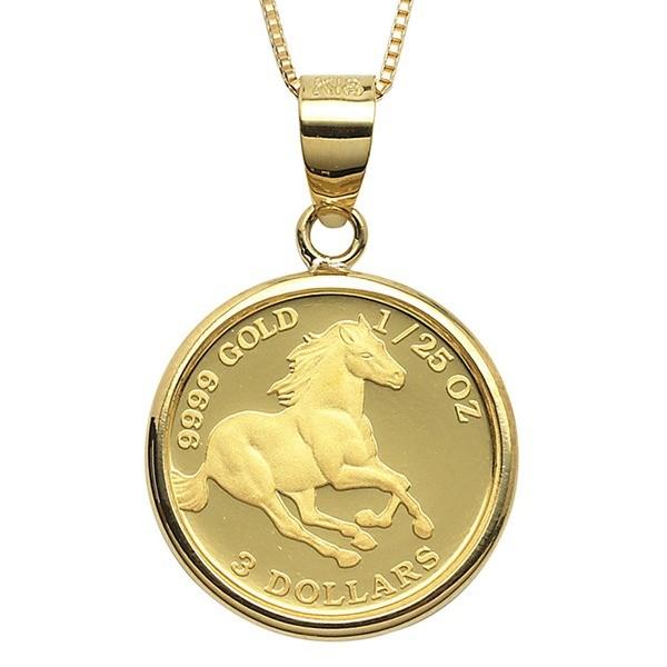 在庫一掃 コイン ネックレス K24 エリザベス ホース 馬 1 25oz 純金 ツバルコイン リバーシブル 地金 ネックレス K18 イエローゴールド ペンダント シンプル Ds ものごころ 通販 Yahoo ショッピング お気にいる Www Ladislexia Net