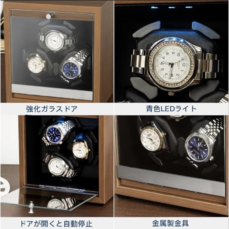時計のワインディングボックス３本巻き ワインディングマシーン 3本巻き 腕時計自動巻き器 マブチモーター