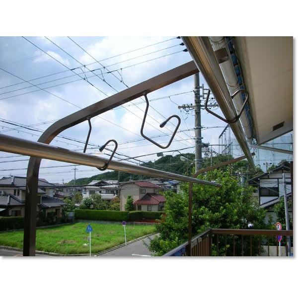豊臣金属 ベランダ用物干し台 格子タイプ 直径30mm角 ブロンズ色＋ 