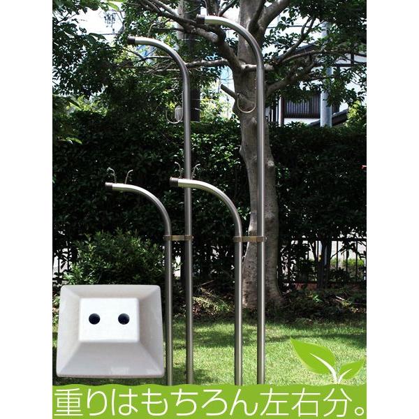 物干し台 Sp F プラスチックカバー付きコンクリベース付き 省スペース 屋外 洗濯台 物干しスタンド 錆びない 潮風に強い 庭 ベランダ おしゃれ Dai Sp F2 物干し専門店きらら 通販 Yahoo ショッピング