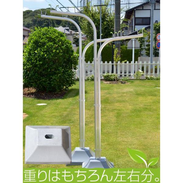豊臣金属 物干し台 ES-Y +プラスチックカバー付き 物干し台1 コンクリ