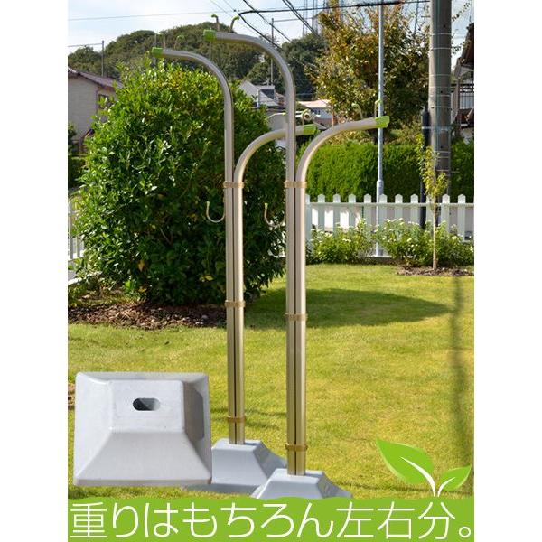 物干し台 IP-Y +プラスチックカバー付きコンクリベース 屋外 洗濯台 物干しスタンド 錆びない 潮風に強い 庭 ベランダ おしゃれ_5