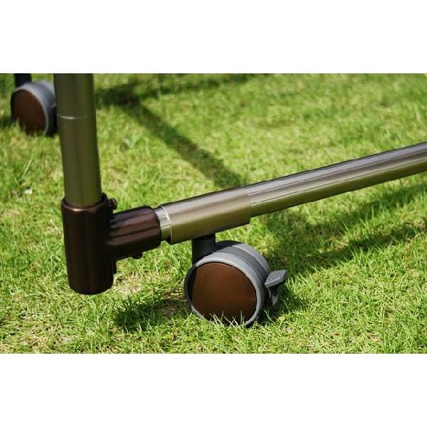 室内物干し台 KILALA 600-2000 きらら 中型 奥行き60cm 横幅200cm 室内 屋外 錆びない 多機能物干し ベランダ おしゃれ キャスター 便利 部屋干しの画像