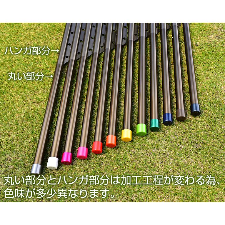 豊臣金属 物干し竿 組み立て式ハンガー掛け付きアルミ1本竿3m本体 
