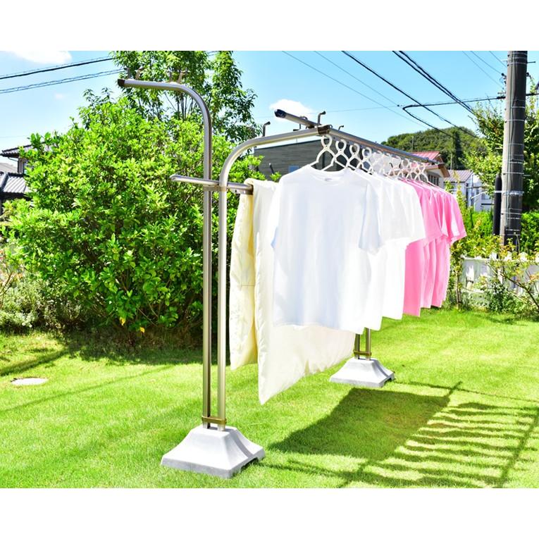 組み立て式 高剛性伸縮ハンガー竿 錆びない物干し竿 4本（長さ：2.5mから4.1mまで伸びる）シャンパンゴールド色 ベランダ キャップの色が選べる_4