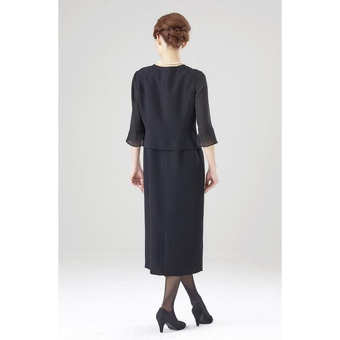 ブラックフォーマル レディース 喪服 礼服 アンサンブル ロング丈