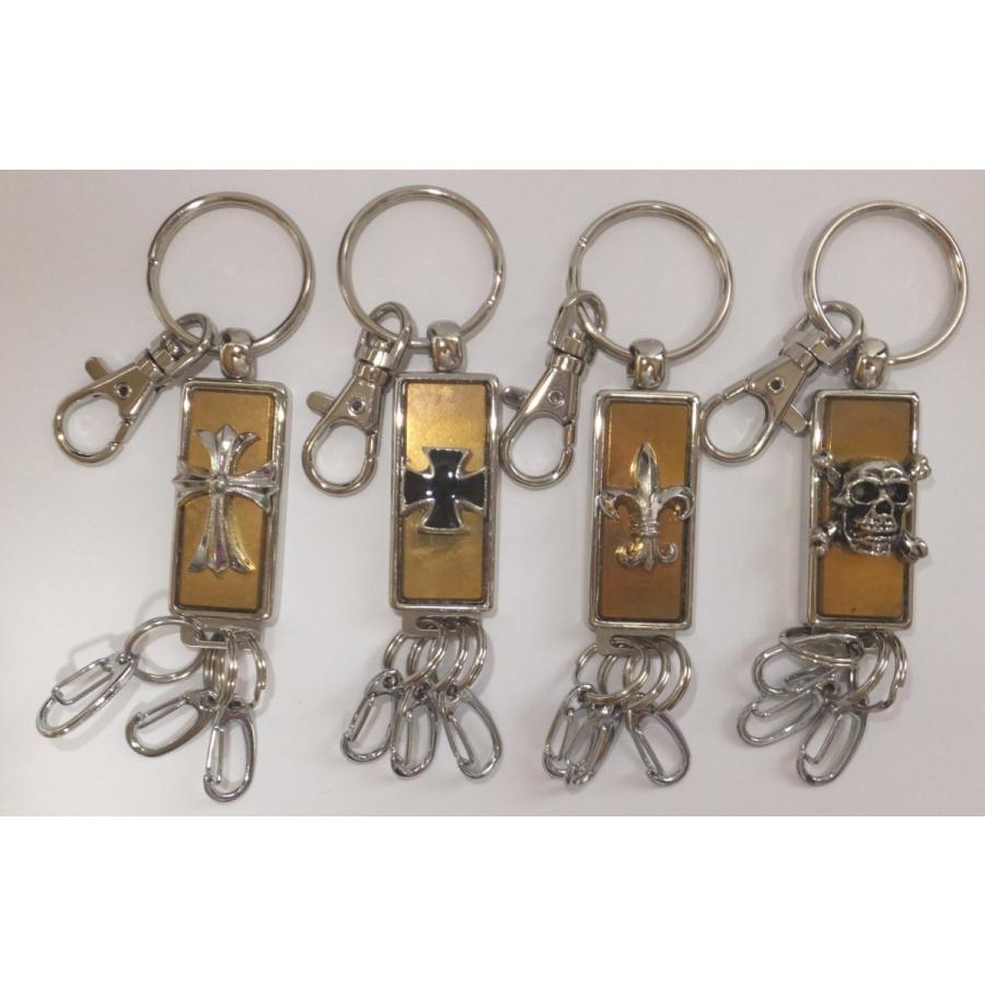 真鍮プレート キーホルダー ナスカン付き クロムハーツ ファッション  