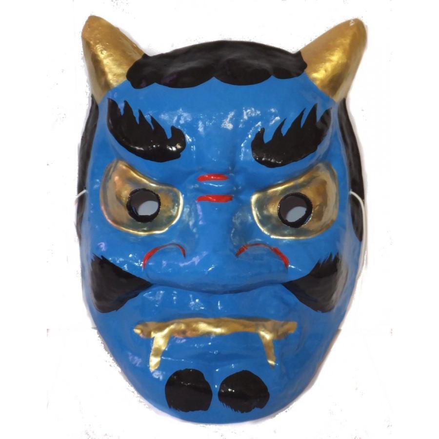 日本製 張子 青鬼のお面 紐がついていてかぶれます 職人の手づくり 民芸品 お面 Pmo 14 01 物考房ヤフーショップ 通販 Yahoo ショッピング