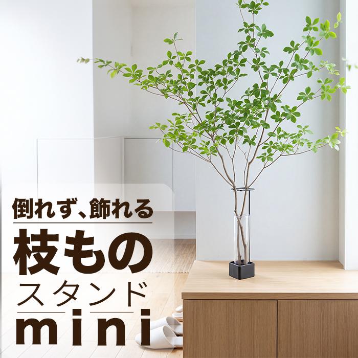 倒れず飾れる枝ものスタンド｜mini｜角｜スタンド＆花瓶付｜倒れない