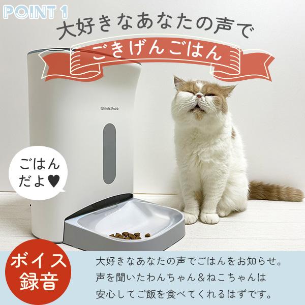 自動給餌器 カリカリマシーンV2 猫 犬 タイマー 自動餌やり機 給餌器 餌 エサ えさ 自動 手動 ペット 乾燥剤 密閉 ロック 蓋が閉まる 赤外線 センサー 洗える｜monolith-net｜07