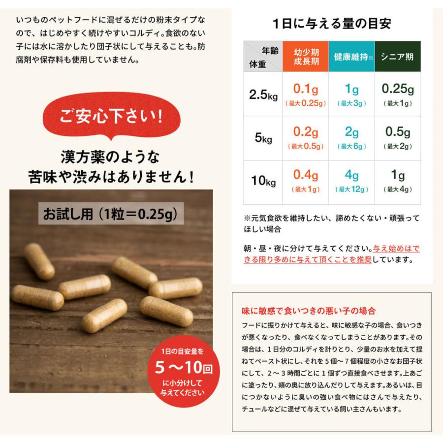 猫 サプリ ネコ サプリメント 猫用 ペット 免疫力 保つ アップ 健康維持 胃腸 老描 シニア 冬虫夏草 菌活 お試し ＜コルディカプセル＞ メール便送料無料 | モノリス（ペット） | 12