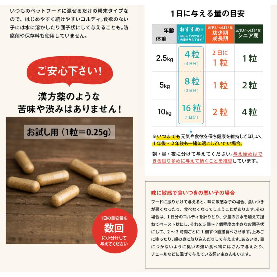 犬 サプリ いぬ サプリメント 犬用 ペット 免疫力 保つ アップ 健康維持 胃腸 老犬 シニア 冬虫夏草 菌活 お試し ＜コルディカプセル＞ メール便送料無料 爆買 | モノリス（ペット） | 11