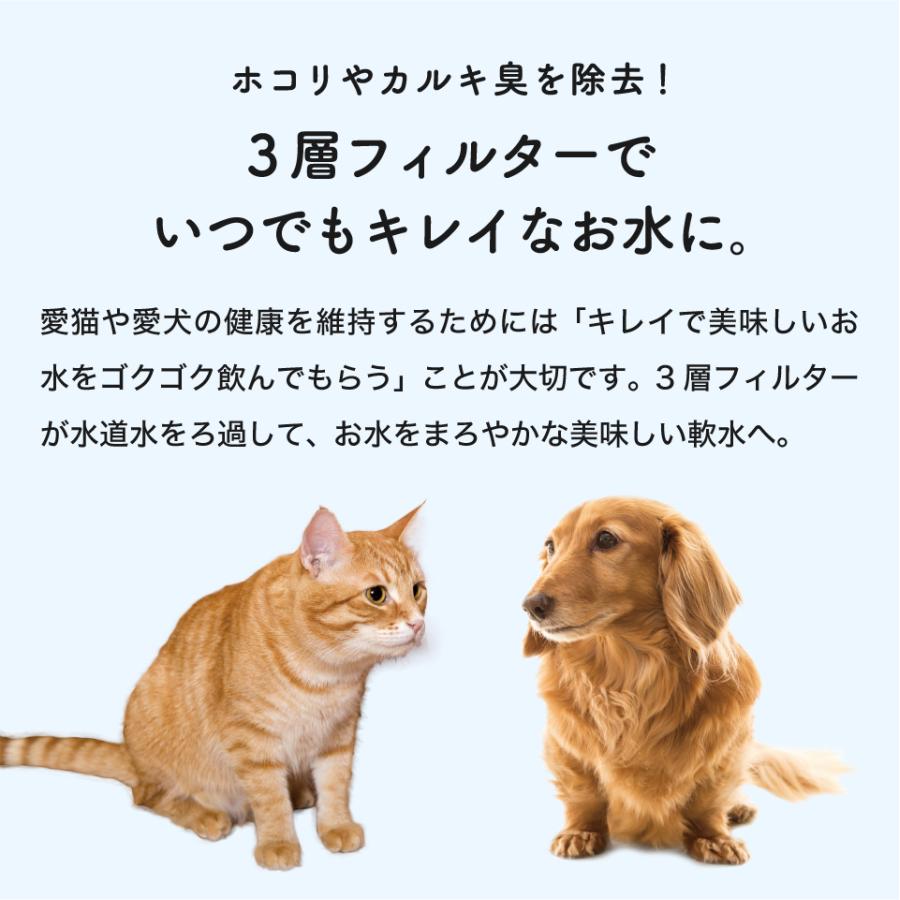 交換用フィルター プラス 水 給水器 浄水器 犬 猫 自動給水器 3個入 交換用フィルター 犬 ＆ 猫 3か月分 食器・餌やり・水やり用品