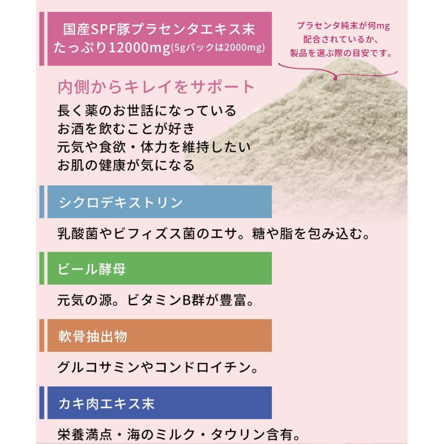 プラセンタ 12000 サプリメント 国産 SPF豚 肌 ハリ ツヤ シミ シワ 肝臓 エキス末 爆買 |  | 06