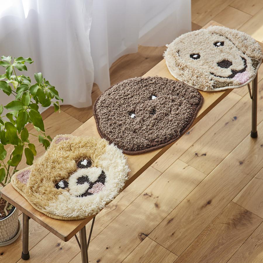 スミノエ イヌカオ マット チェアマット チェアパッド 椅子 洗える
