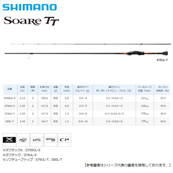 シマノ 20ソアレＴＴ Ｓ76ＵＬ-Ｔ 送料無料 [ロッド]｜monolith｜03