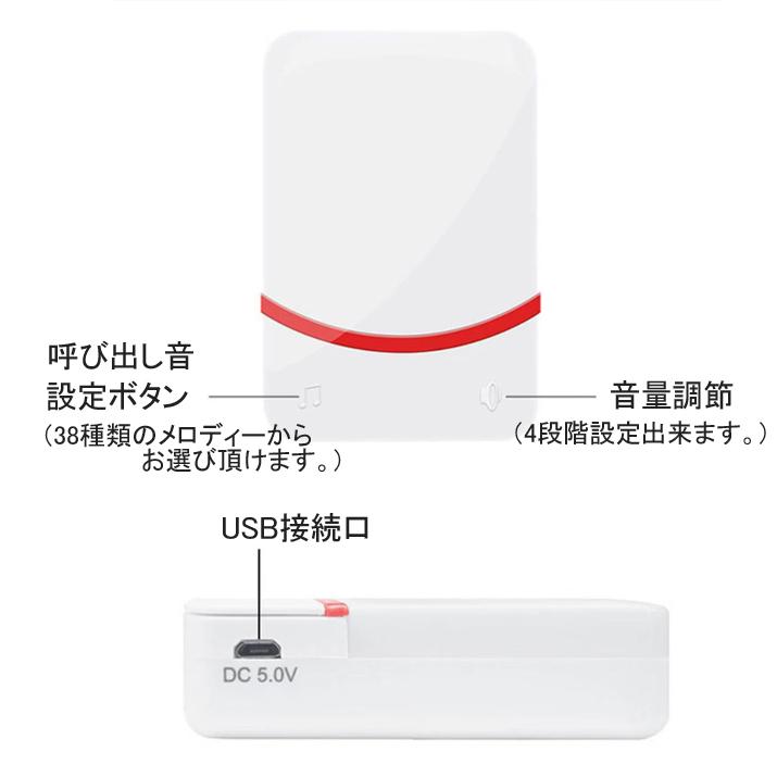 チャイム 振動でお知らせ バイブレーション機能 呼び出しベル 呼び鈴