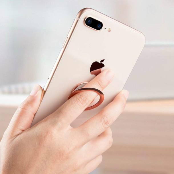 超薄型 亜鉛合金製リングホルダー バンカーリング 落下防止 360度回転