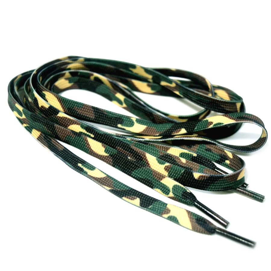 LA-032-120【靴ひも シューレース】【120cm】【迷彩】平紐 アーミー