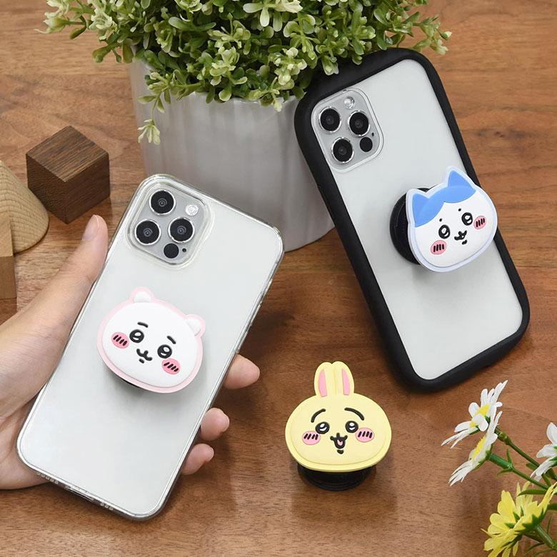 POCOPOCO スマホグリップ ちいかわ ダイカット ソフト スマートフォン