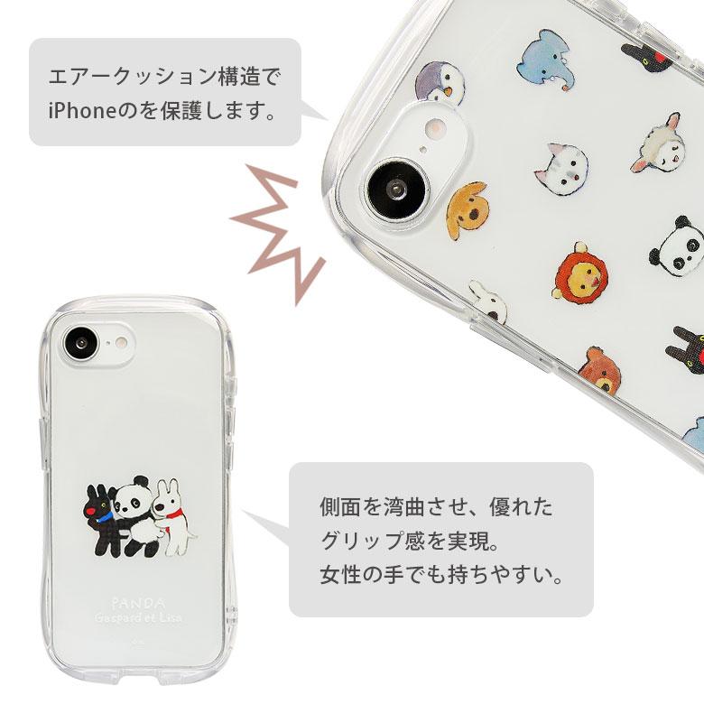 iPhone16e ケース リサとガスパール クリスタルクリアケース ソフトTPU