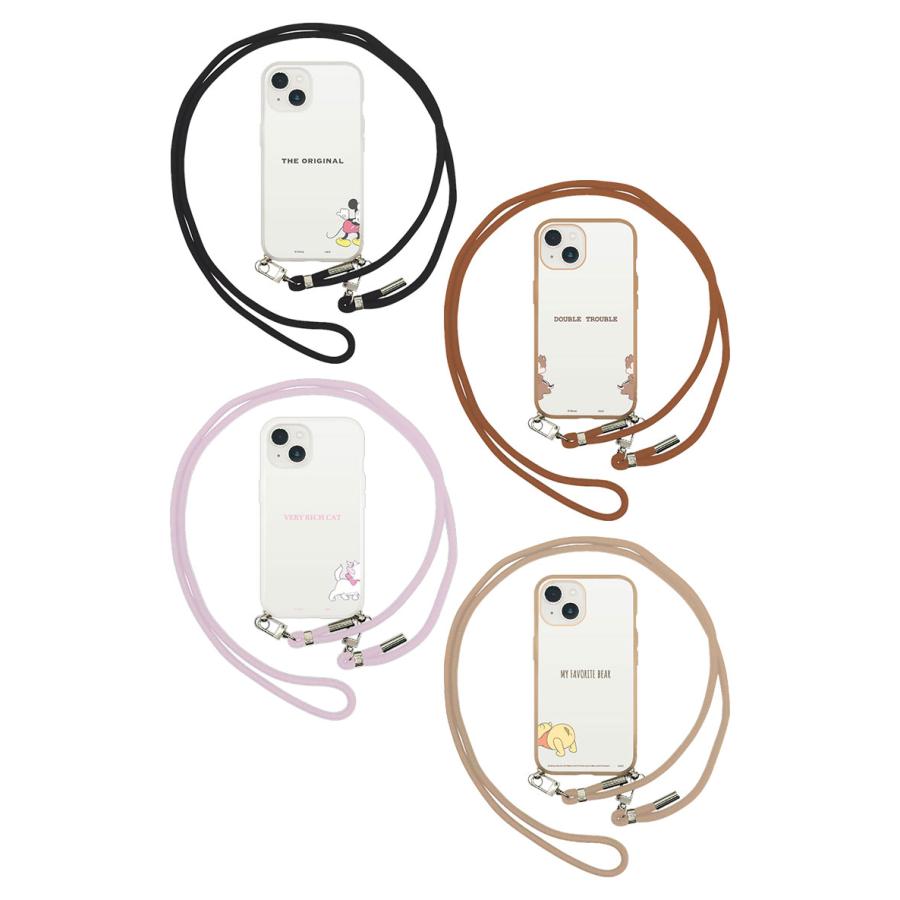 iPhone15 14 13 対応 ケース ディズニー キャラクター ストラップ