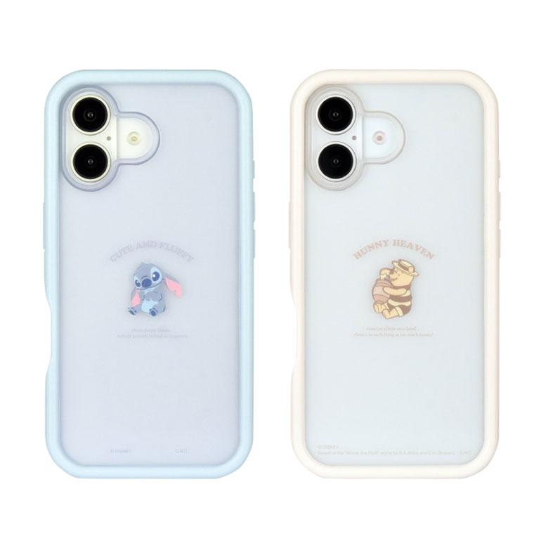 iPhone16 ケース クリア ディズニーキャラクター プランプフレーム