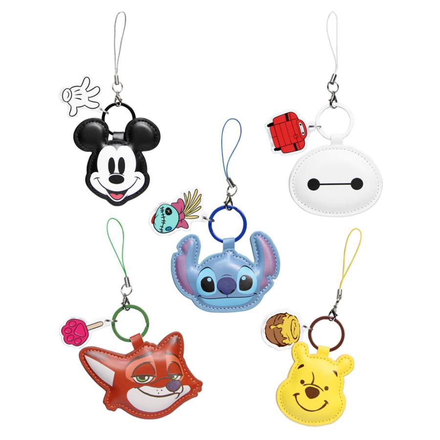 レザーストラップ 携帯ストラップ ディズニーキャラクター