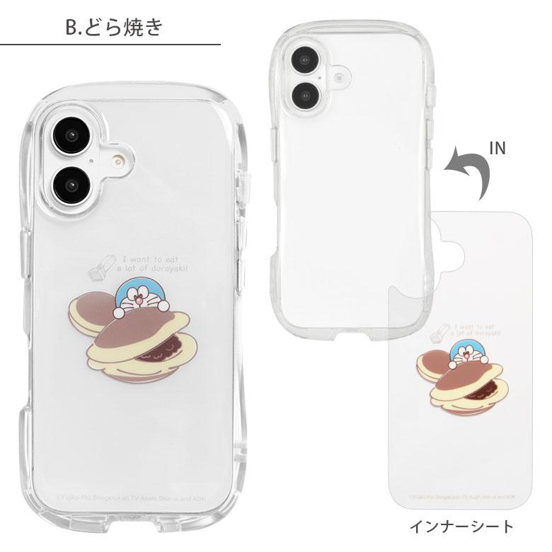iPhone16 ケース ドラえもん クリスタルクリアケース ソフトカバー