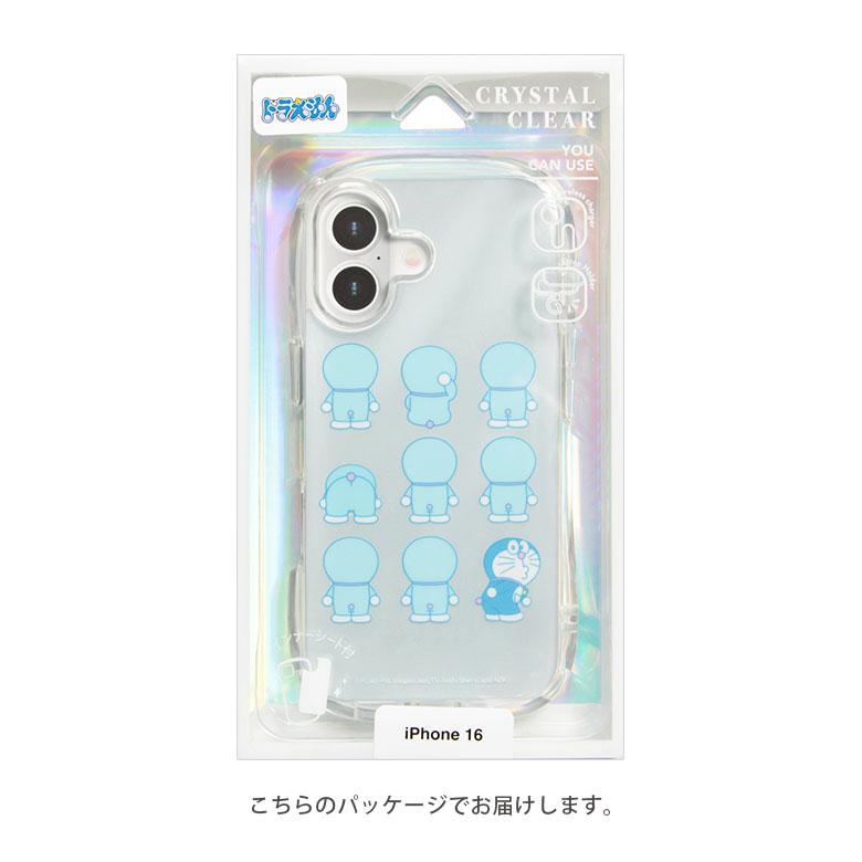 iPhone16 ケース ドラえもん クリスタルクリアケース ソフトカバー