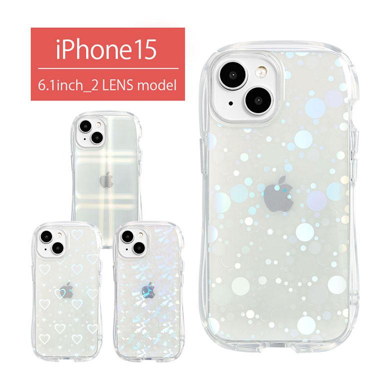 なるせのすまほけーす iPhone15 クリア iPhone15 ケース クリスタルクリア キラキラインナーシート入り