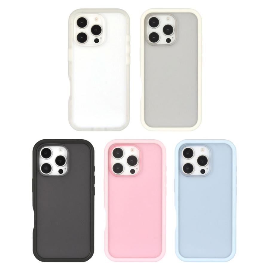 iPhone16Pro ケース クリア プランプフレームケース ハイブリッド 透明