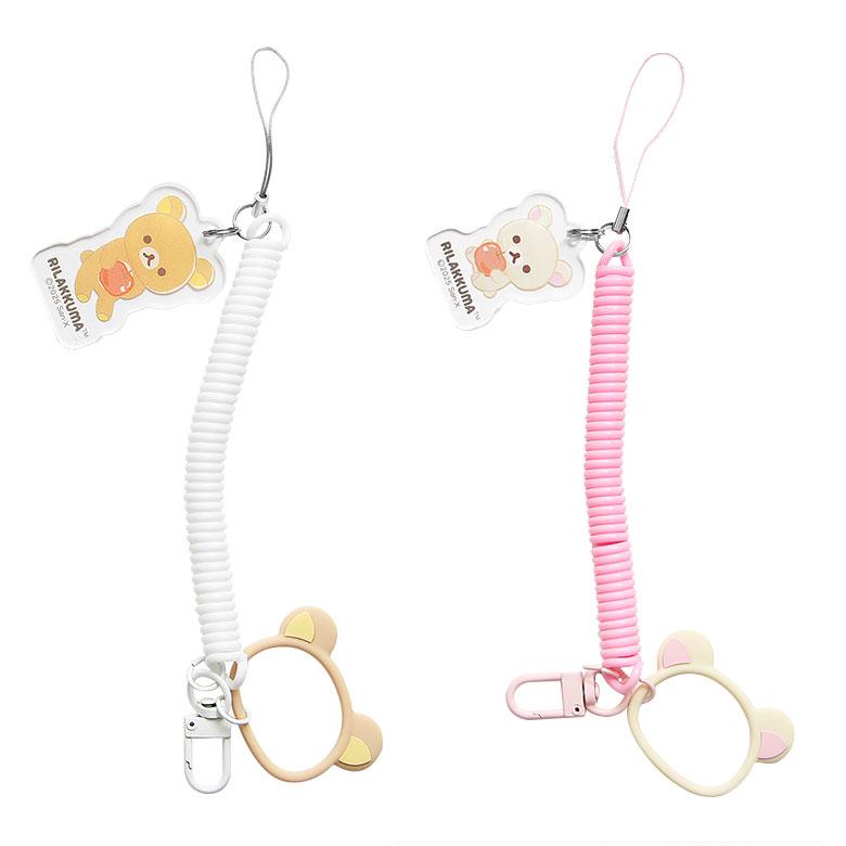 コイルストラップ リラックマ マルチ ハンドストラップ スマホ 携帯