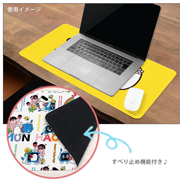 デスクマット ハチエモン 30×60cm 大型 マウスパッド 光学式マウス対応
